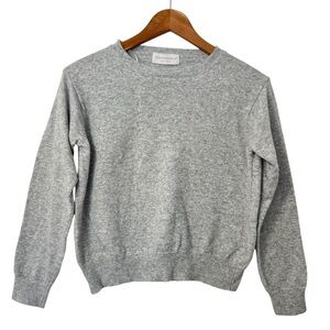 Bianco & blu Gray Wool Cashmere Silk Blend Preppy Polished Sweater Size SP Italy